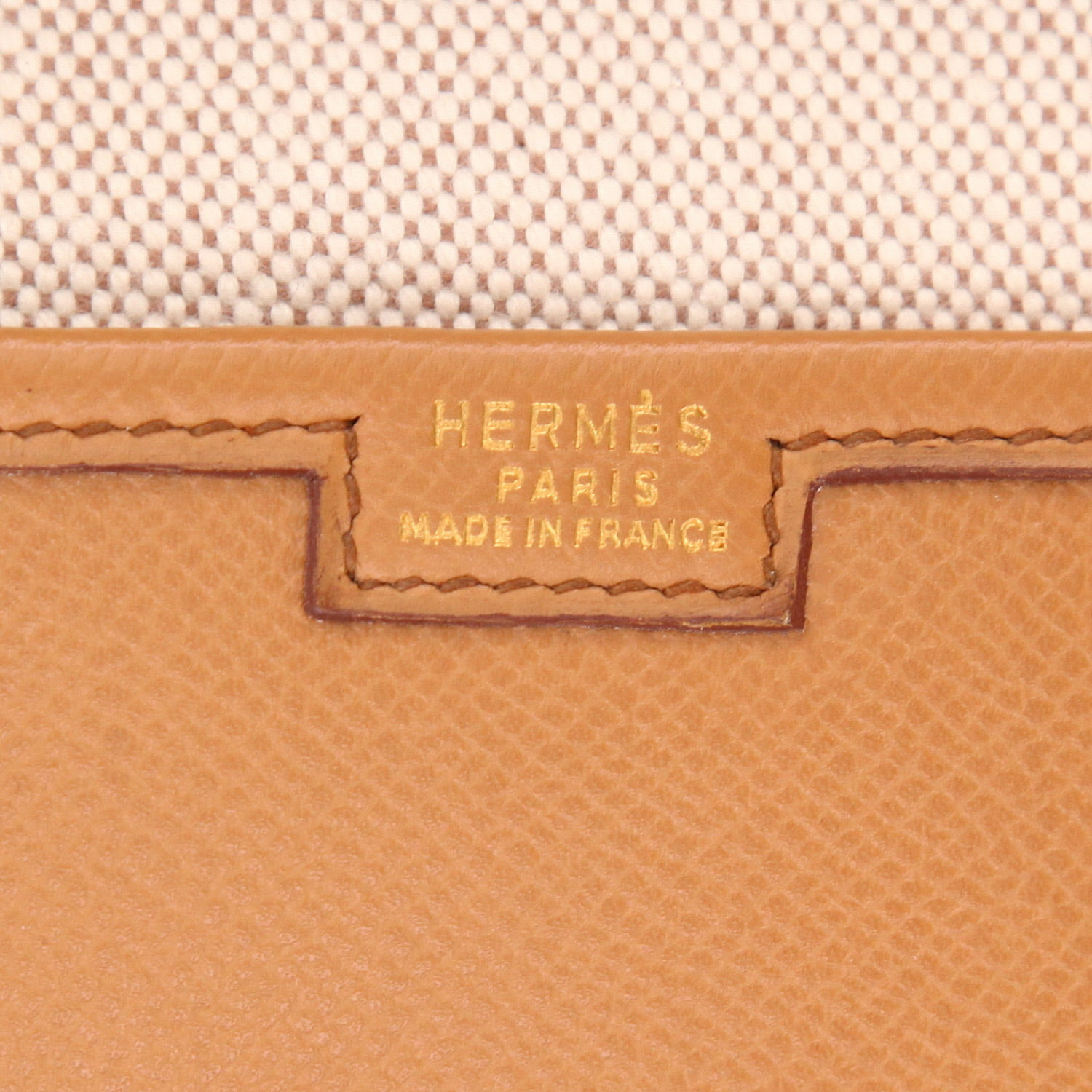Pochette Hermès  Jige en cuir Courchevel gold - Detail D2