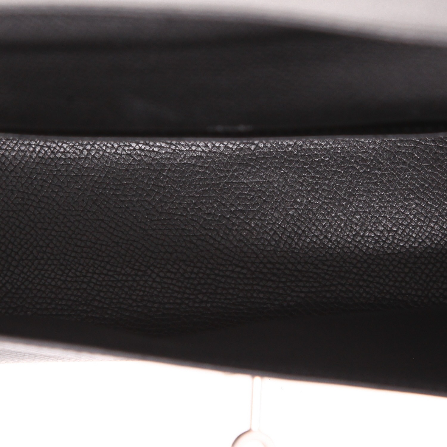 Pochette Hermès  Kelly - Clutch in pelle Epsom nera - Detail D3