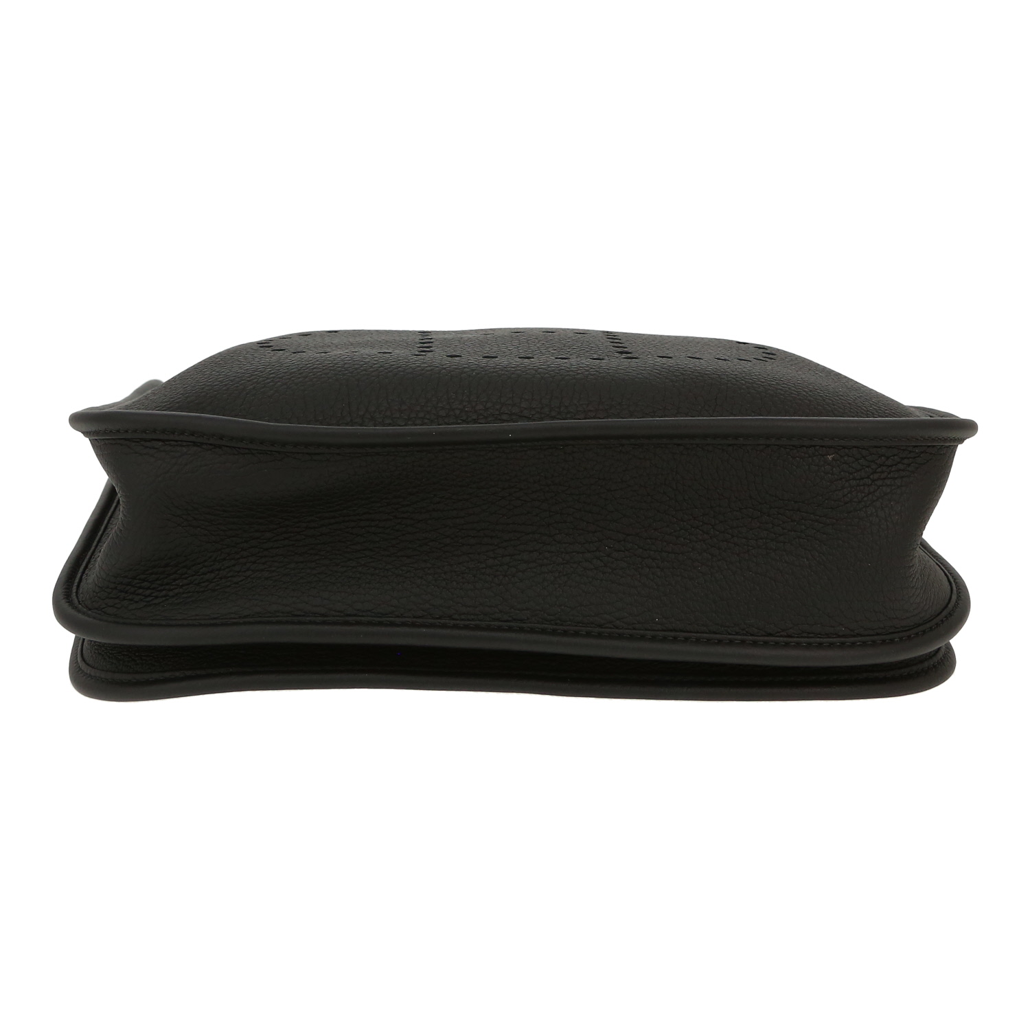 Sac bandoulière Hermès  Evelyne III en cuir togo noir - Detail D1