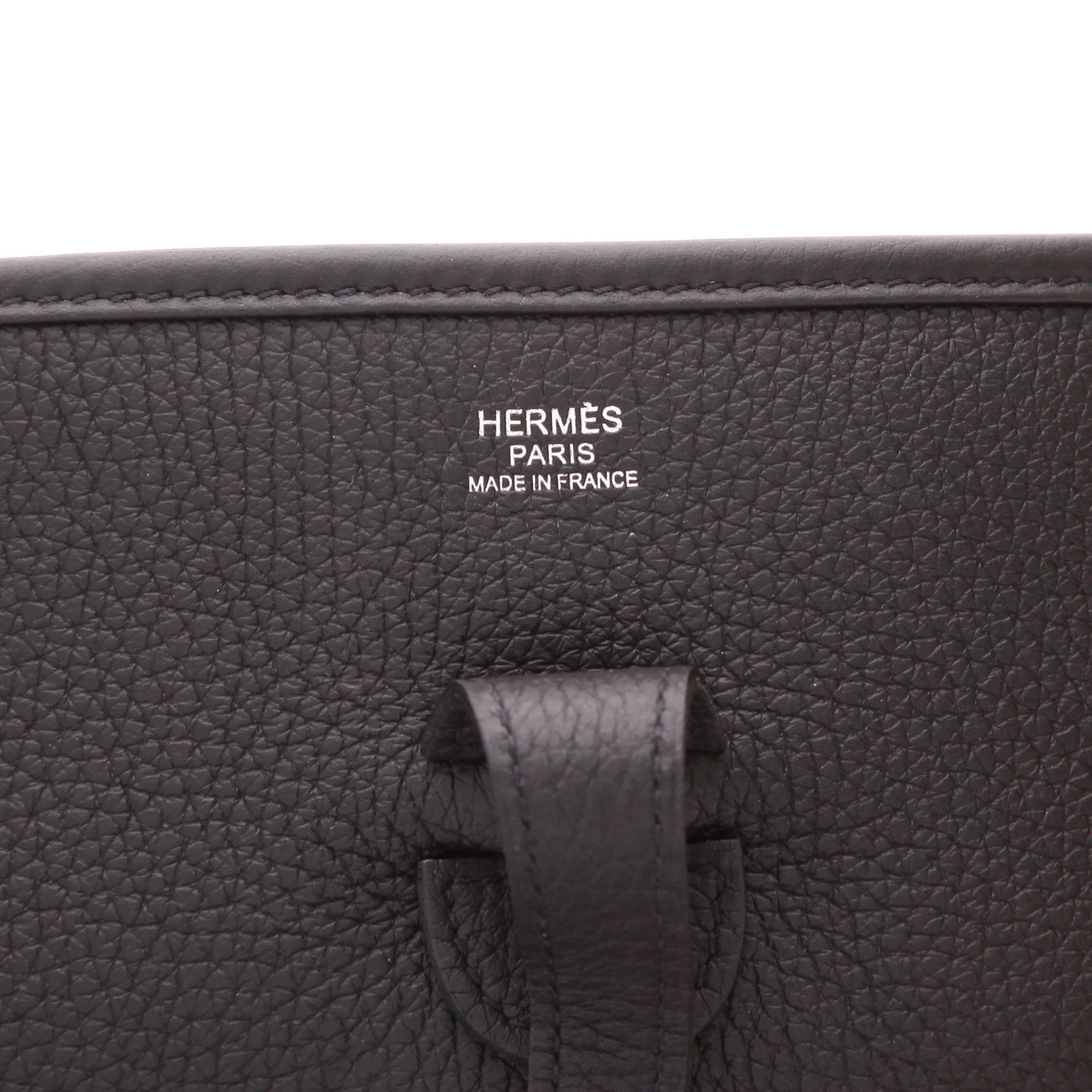 Borsa a tracolla Hermès  Evelyne 29 cm in pelle togo nera - Detail D2