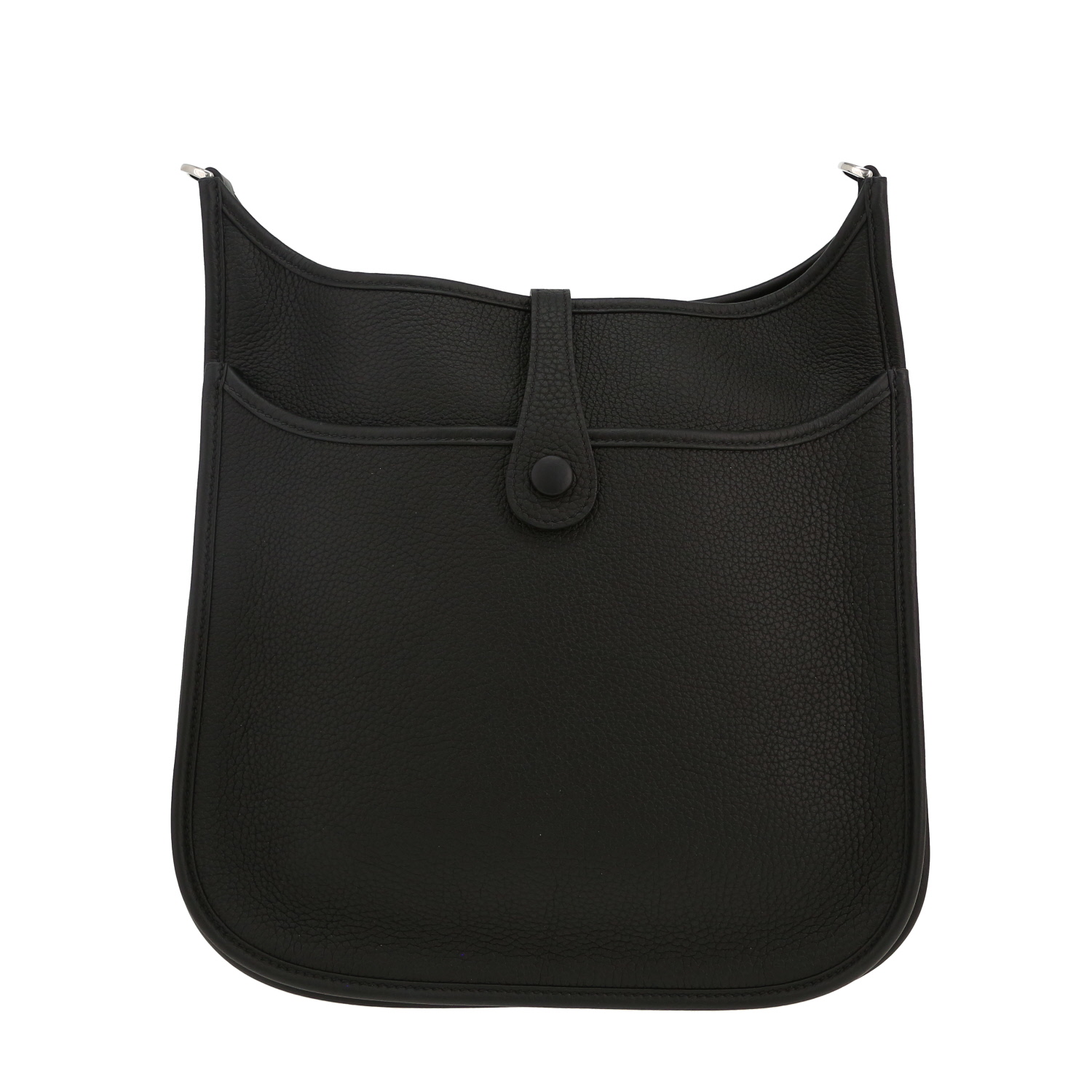 Bolso bandolera Hermès  Evelyne III en cuero togo negro - Detail D4