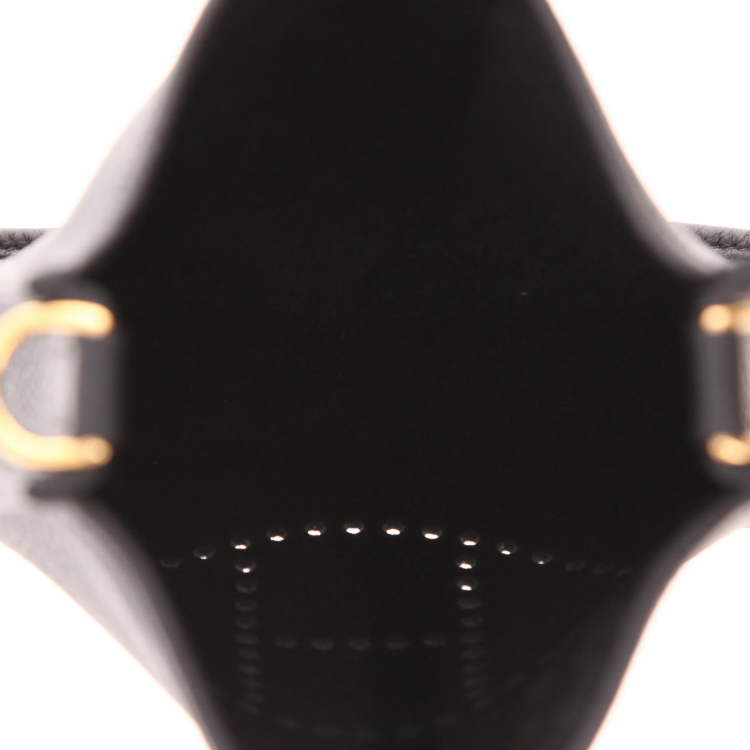 Borsa a tracolla Hermès  Mini Evelyne in pelle taurillon clemence nera - Detail D3