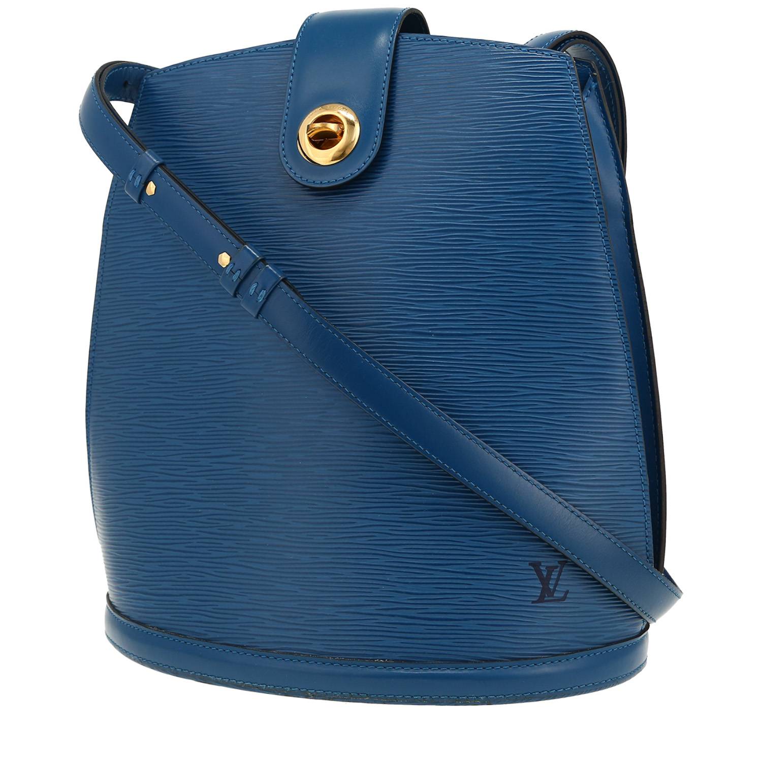 Louis Vuitton Cluny handbag in blue epi leather