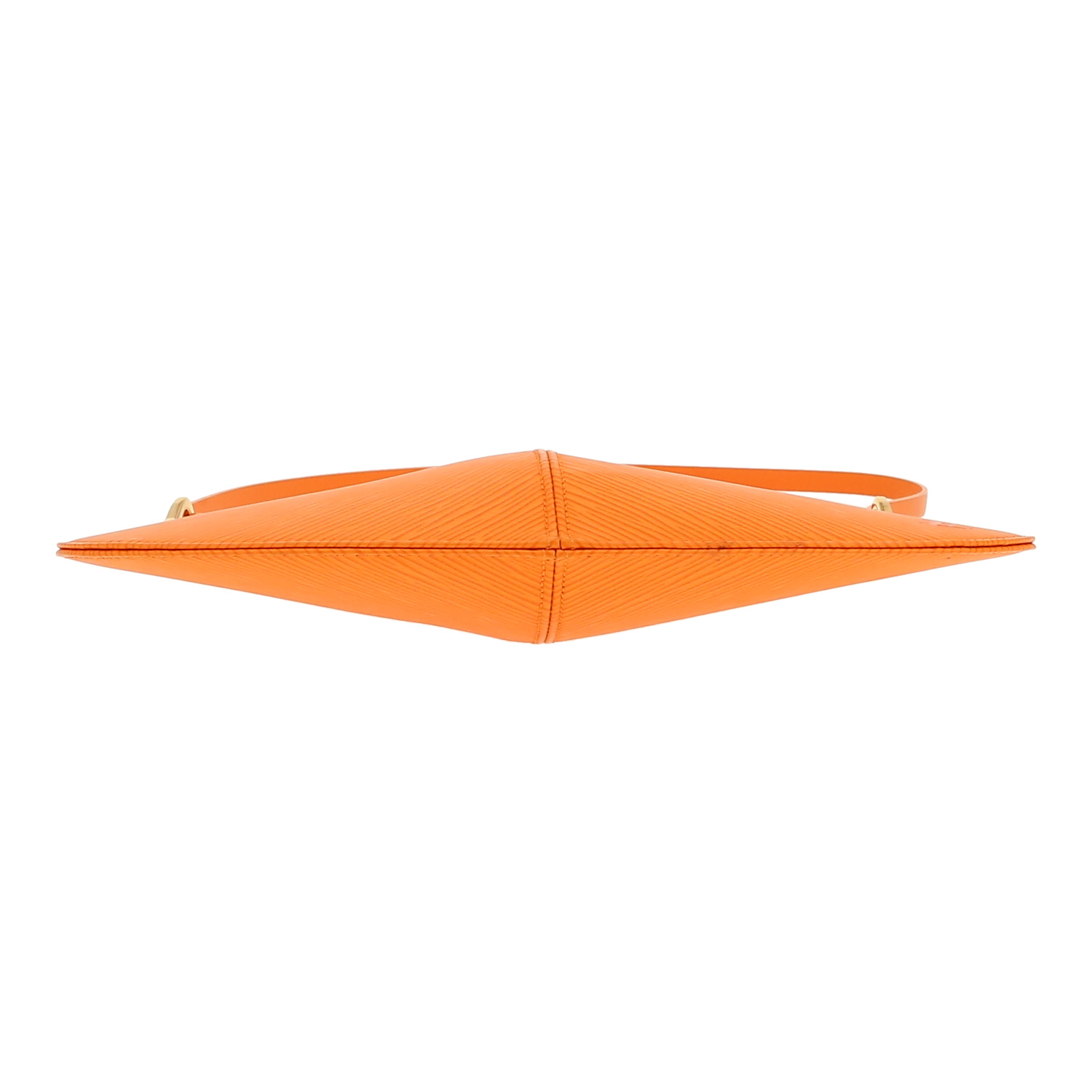 Louis Vuitton  Demi Lune handbag  in orange epi leather - Detail D1