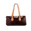 Bolso de mano Louis Vuitton  Rosewood en charol Monogram color berenjena y cuero natural - 360 thumbnail