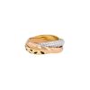 Bague Cartier Trinity Sauvage en 3 ors, diamants et laque - 00pp thumbnail