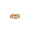 Cartier Trinity Sauvage ring in 3 golds, diamonds and lacquer - 360 thumbnail