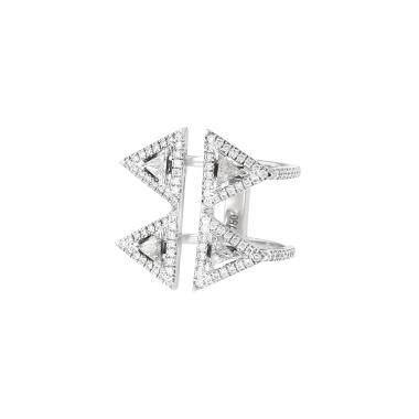 Bague ouverte Messika Théa en or blanc et diamants