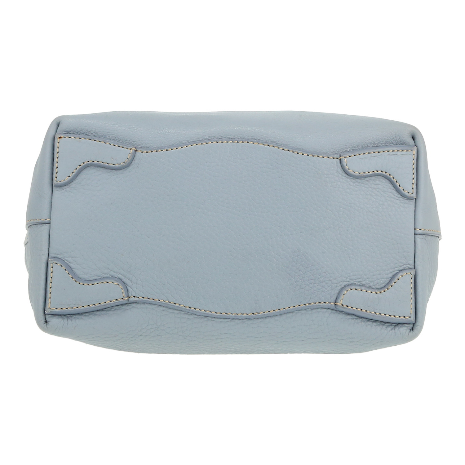 Bolso de mano Prada   en cuero azul - Detail D1