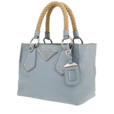 Prada   handbag  in blue leather