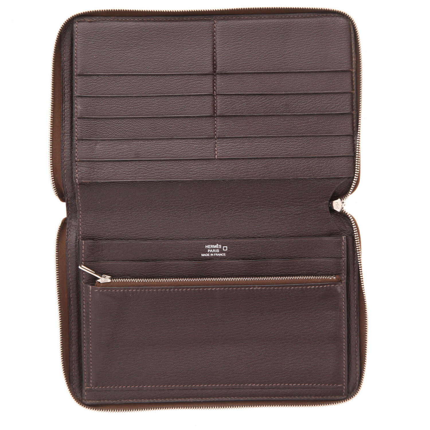 Hermès   wallet  in brown alligator - Detail D3