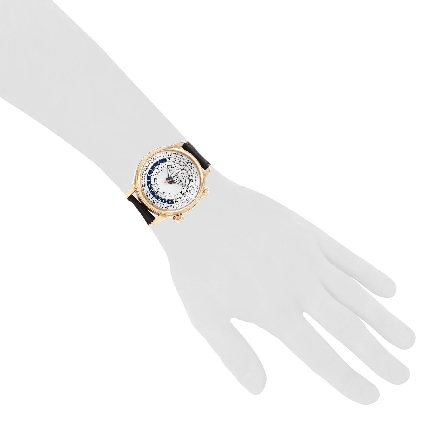Montre Chopard L.U.C Time Traveler One en or rose Ref: Chopard - 161942-5001  Vers 2022 - Detail D1