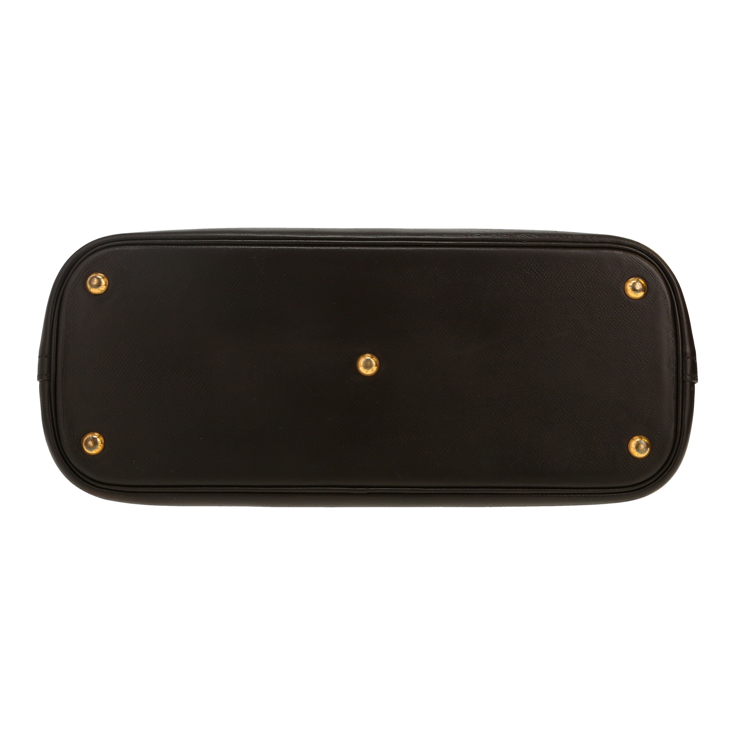 Bolso de mano Hermès  Bolide en cuero Courchevel marrón - Detail D1