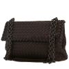 Borsa a tracolla Bottega Veneta  Olimpia in pelle intrecciata marrone - 00pp thumbnail