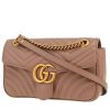 Bolso bandolera Gucci  GG Marmont mini  en cuero acolchado beige - 00pp thumbnail