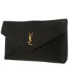 Bolsito de mano Saint Laurent  Enveloppe en cuero negro - 00pp thumbnail