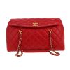 Chanel   shoulder bag  in red quilted leather - 360 thumbnail