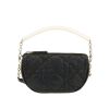 Bolso de mano Dior  Vibe Hobo en cuero cannage negro y cuero blanco - 360 thumbnail