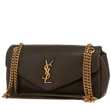 Bolso de mano Saint Laurent  Calypso modelo pequeño  en cuero caqui