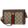 Gucci  Ophidia pouch  in beige "sûpreme GG" canvas  and brown leather - 00pp thumbnail