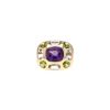 Chanel Baroque medium model ring in yellow gold, amethyst and peridots - 360 thumbnail