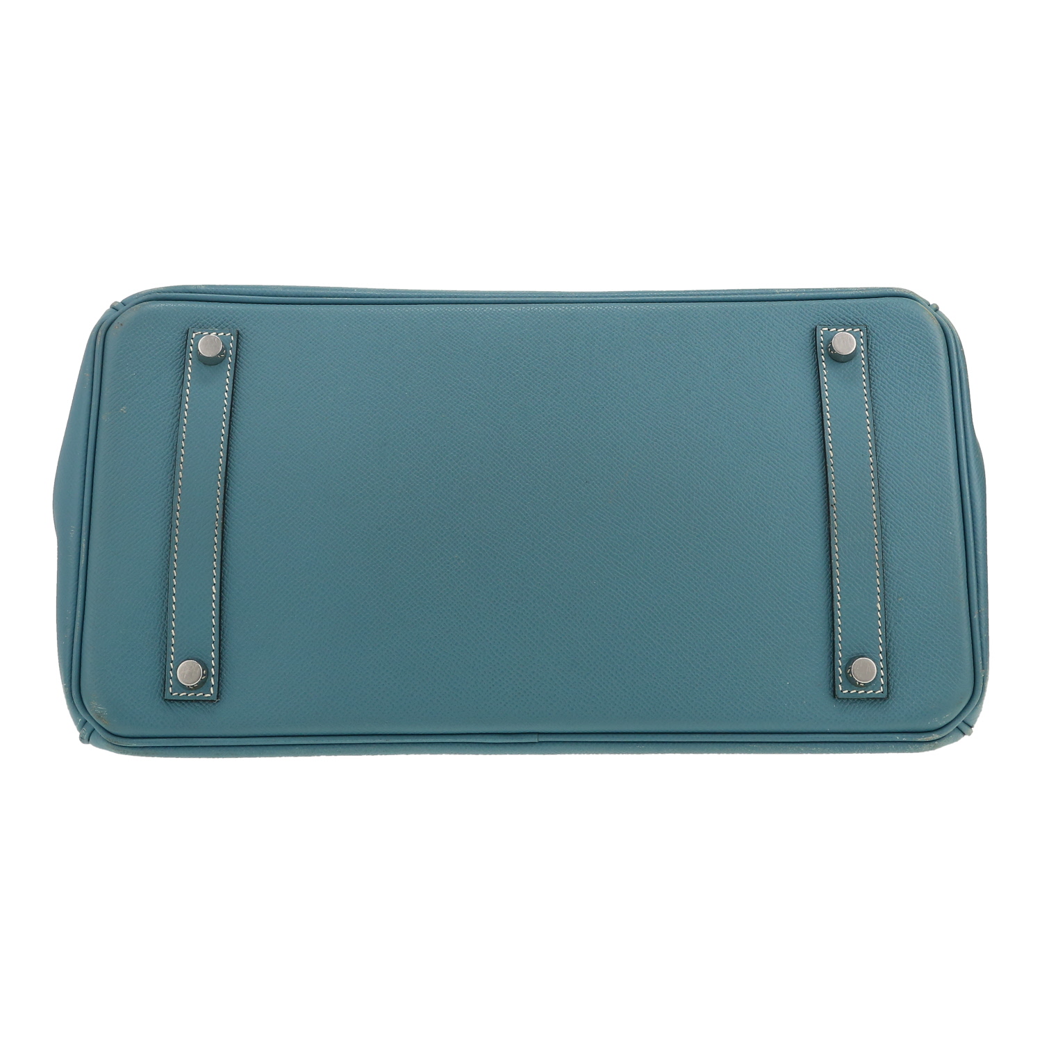 Borsa Hermès  Birkin 35 cm in pelle Epsom blu - Detail D1