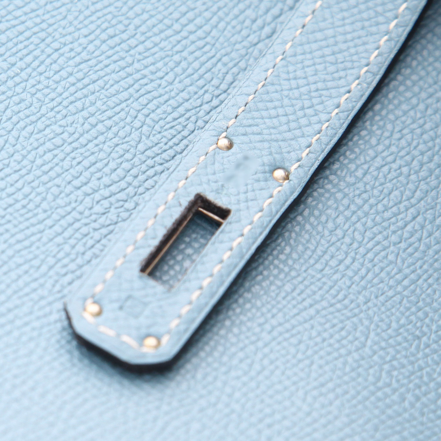 Sac à main Hermès  Birkin 35 cm en cuir epsom bleu-jean - Detail D3