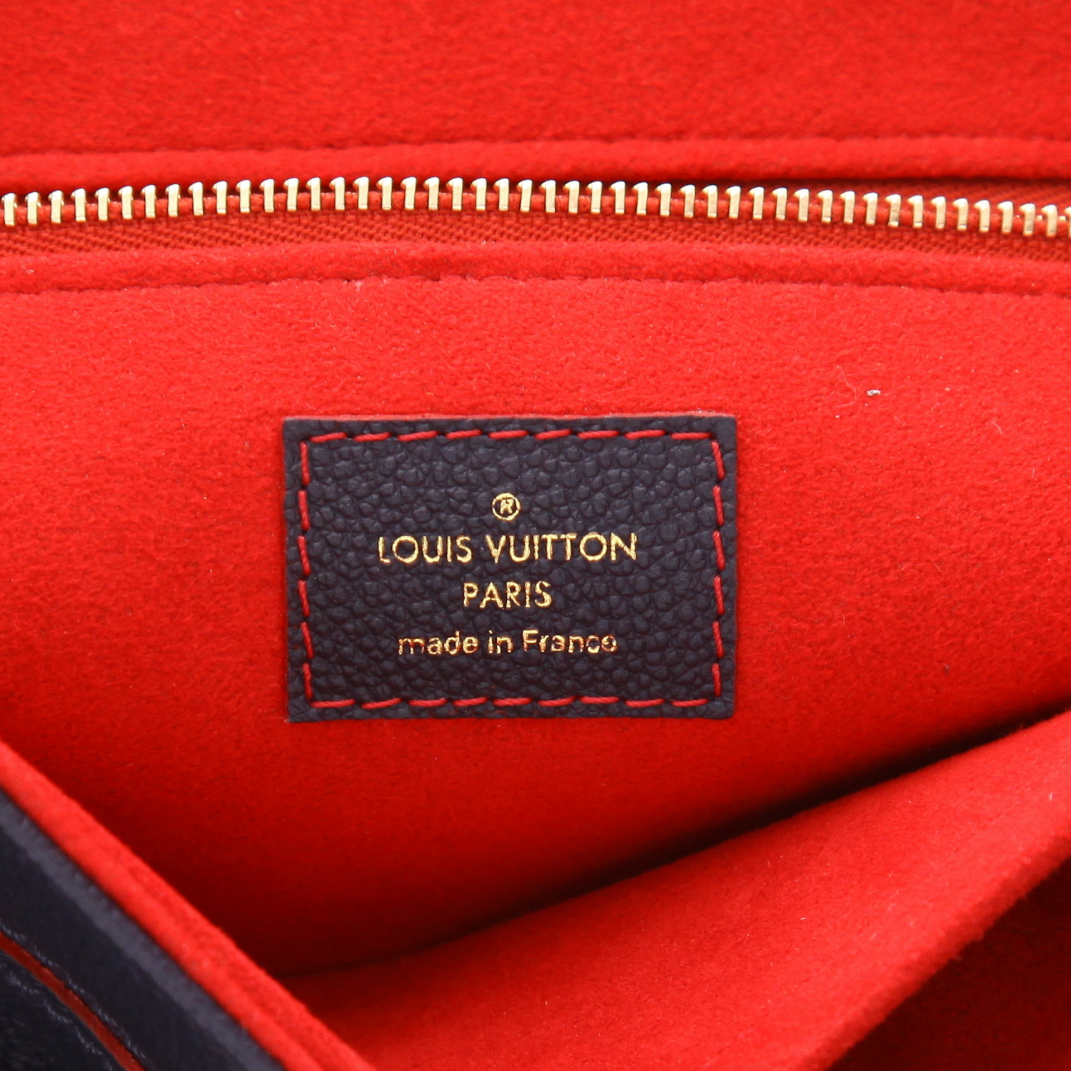 Louis Vuitton  Saint Germain shoulder bag  in navy blue empreinte monogram leather - Detail D2