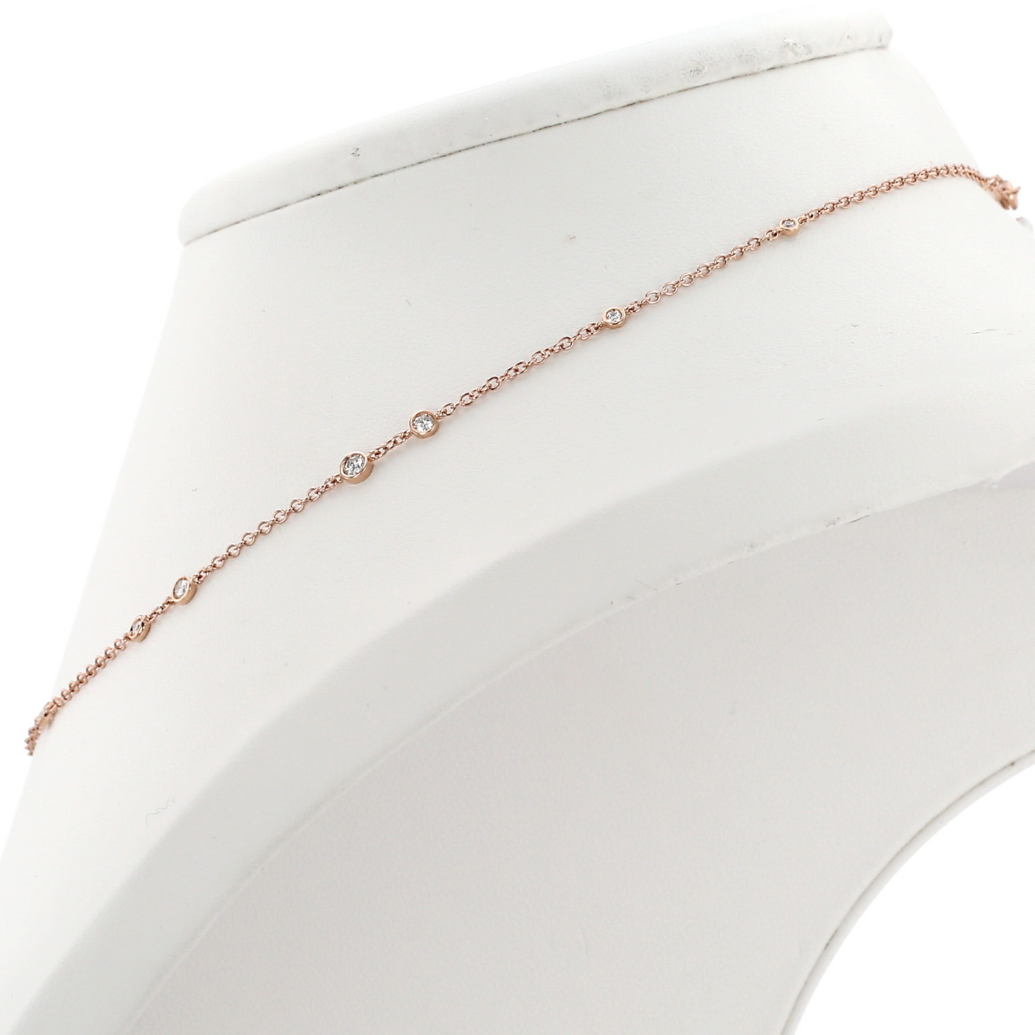 Collier en or rose et diamants 0,67 carat - Detail D2