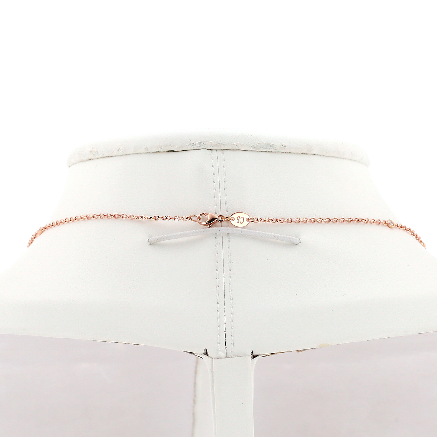 Collar de oro rosa y diamantes 0,67 quilate - Detail D4