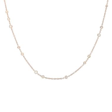 Collier en or rose et diamants 0,67 carat