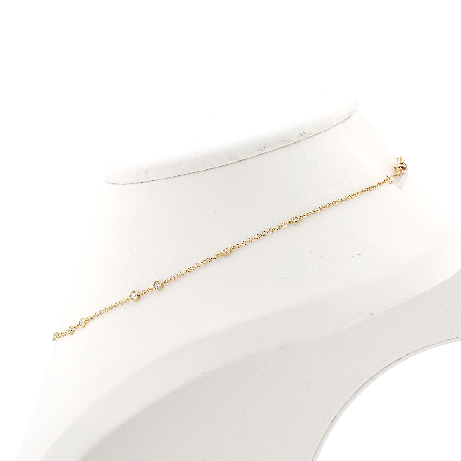 Necklace in yellow gold and diamonds - Detail D3