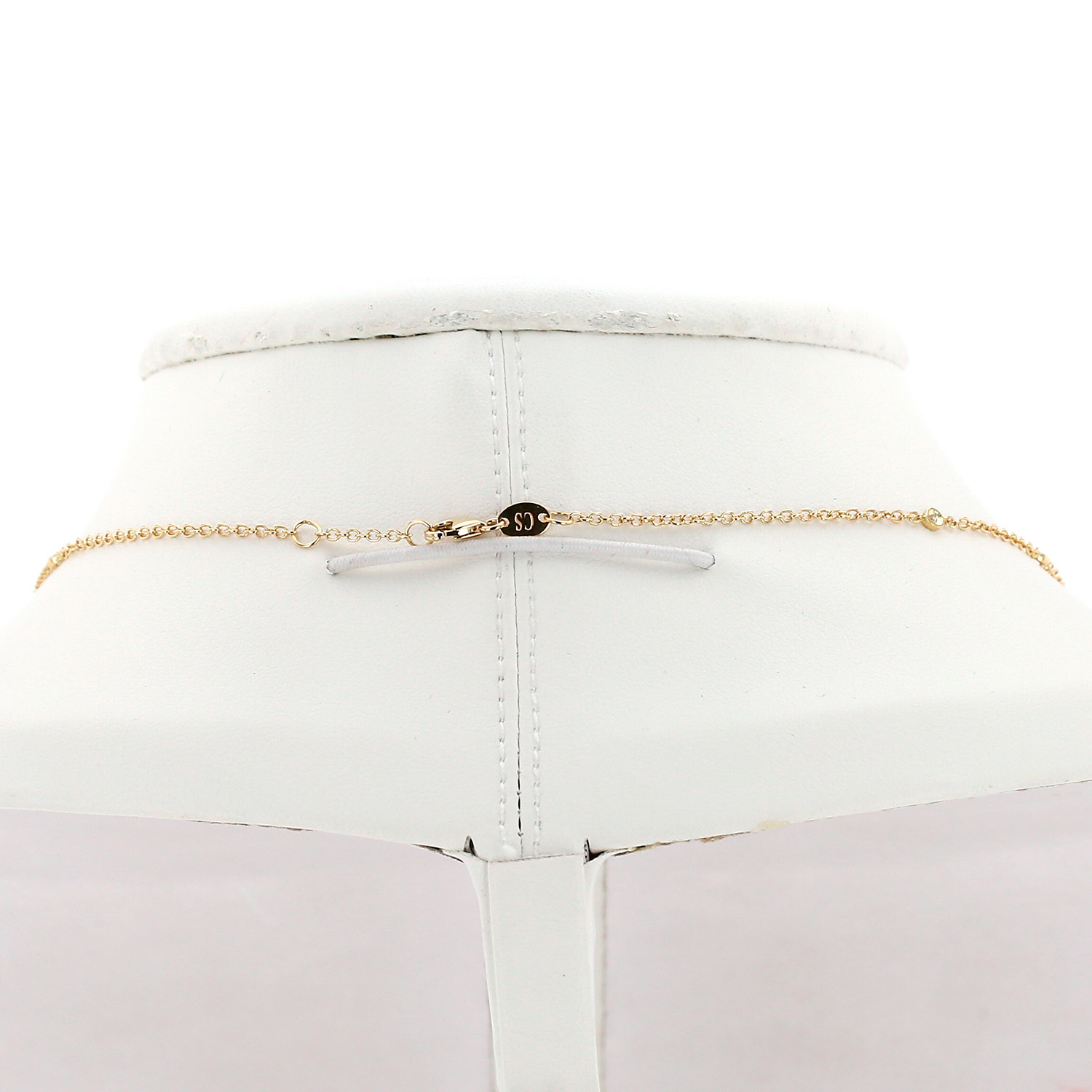 Necklace in yellow gold and diamonds - Detail D4