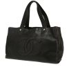 Sac cabas Chanel   en cuir grainé noir - 00pp thumbnail