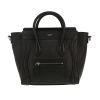 Borsa a tracolla Celine  Luggage Nano in pelle martellata nera - 360 thumbnail