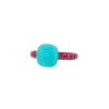 Bague Pomellato Capri en or rose, turquoise et rubis - 00pp thumbnail