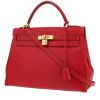 Bolso de mano Hermès  Kelly 32 cm en cuero Courchevel rojo - 00pp thumbnail