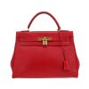 Bolso de mano Hermès  Kelly 32 cm en cuero Courchevel rojo - 360 thumbnail