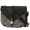 Bolso bandolera Louis Vuitton  Saumur en lona Monogram negra y gris y cuero negro - 00pp thumbnail