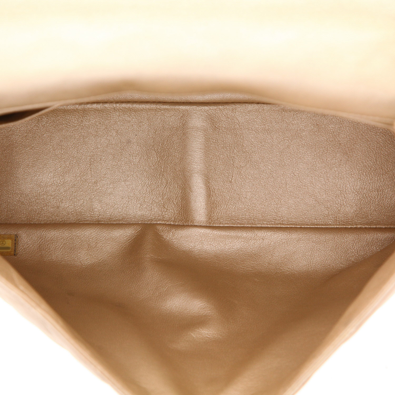 Borsa a tracolla Chanel  Timeless Jumbo in pelle trapuntata dorata - Detail D3