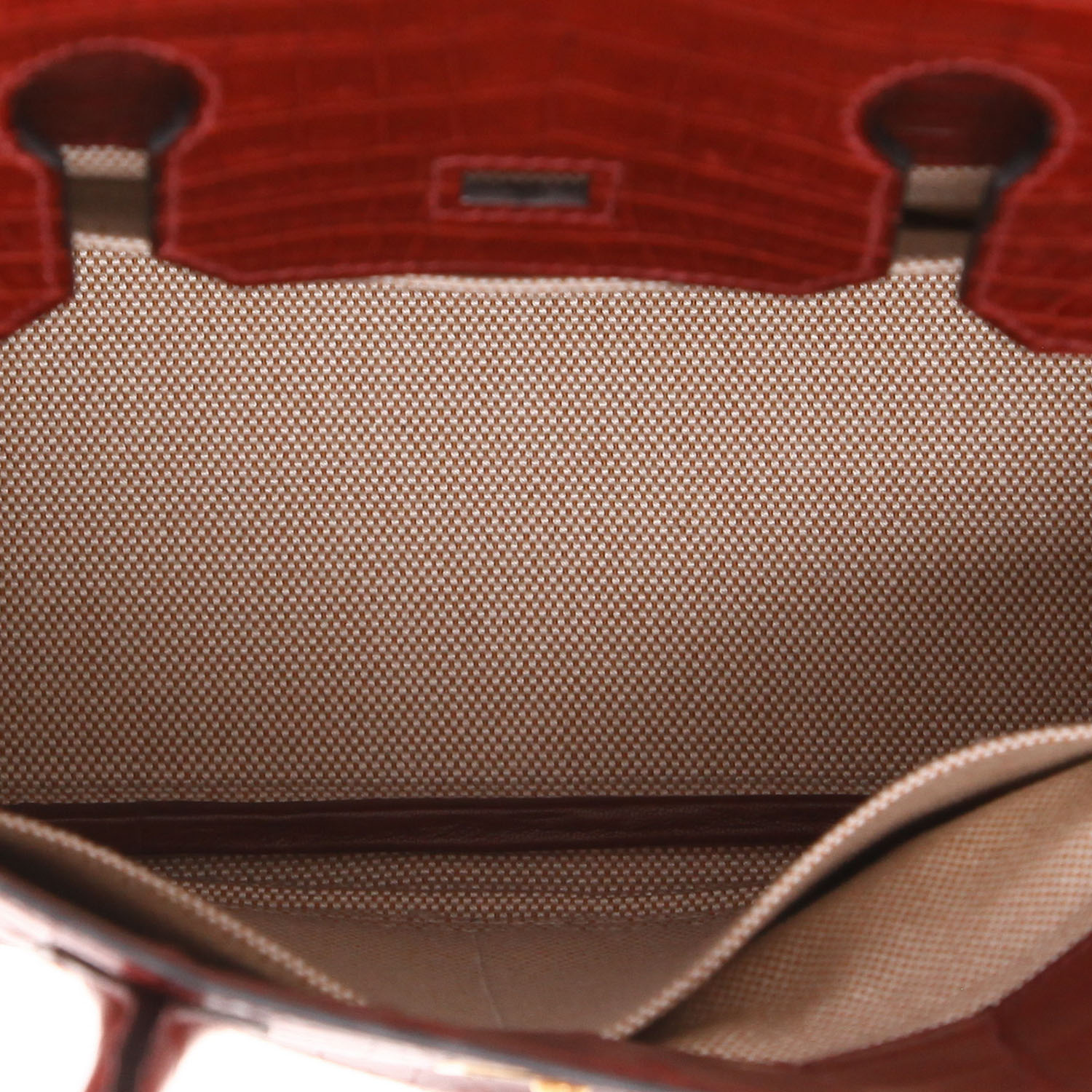 Borsa Hermès  Birkin 30 cm in coccodrillo niloticus rosso - Detail D3