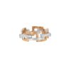 Half-articulated Mellerio Graphic ring in pink gold and white gold - 00pp thumbnail