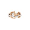 Half-articulated Mellerio Graphic small model ring in pink gold and white gold - 00pp thumbnail