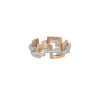 Half-articulated Mellerio Graphic small model ring in pink gold, white gold and diamonds - 00pp thumbnail