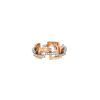 Half-articulated Mellerio Graphic small model ring in pink gold, white gold and diamonds - 360 thumbnail