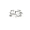 Half-articulated Mellerio Graphic ring in white gold and diamonds - 360 thumbnail