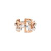 Bague semi-articulée Mellerio Graphic grand modèle en or rose et or blanc - 00pp thumbnail