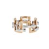 Half-articulated Mellerio Graphic large model ring in pink gold and white gold - 00pp thumbnail