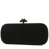 Bottega Veneta  Knot pouch  in black canvas - 00pp thumbnail