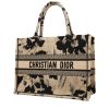 Sac cabas Dior  Book Tote moyen modèle  en toile beige et noire - 00pp thumbnail